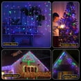 thumbnail image 3 of Christmas Lights, 13FT Extendable LED String Lights,Waterproof Outdoor Fairy Lights Curtain Lights Icicle Lights for Christmas Garden Patio Party Decoration, 3 of 11
