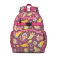 thumbnail image 1 of Vintage Floral Geometric Pattern Toddler Backpack Adjustable Padded Straps Chest Strap Water-Resistant Bookbag, 1 of 2