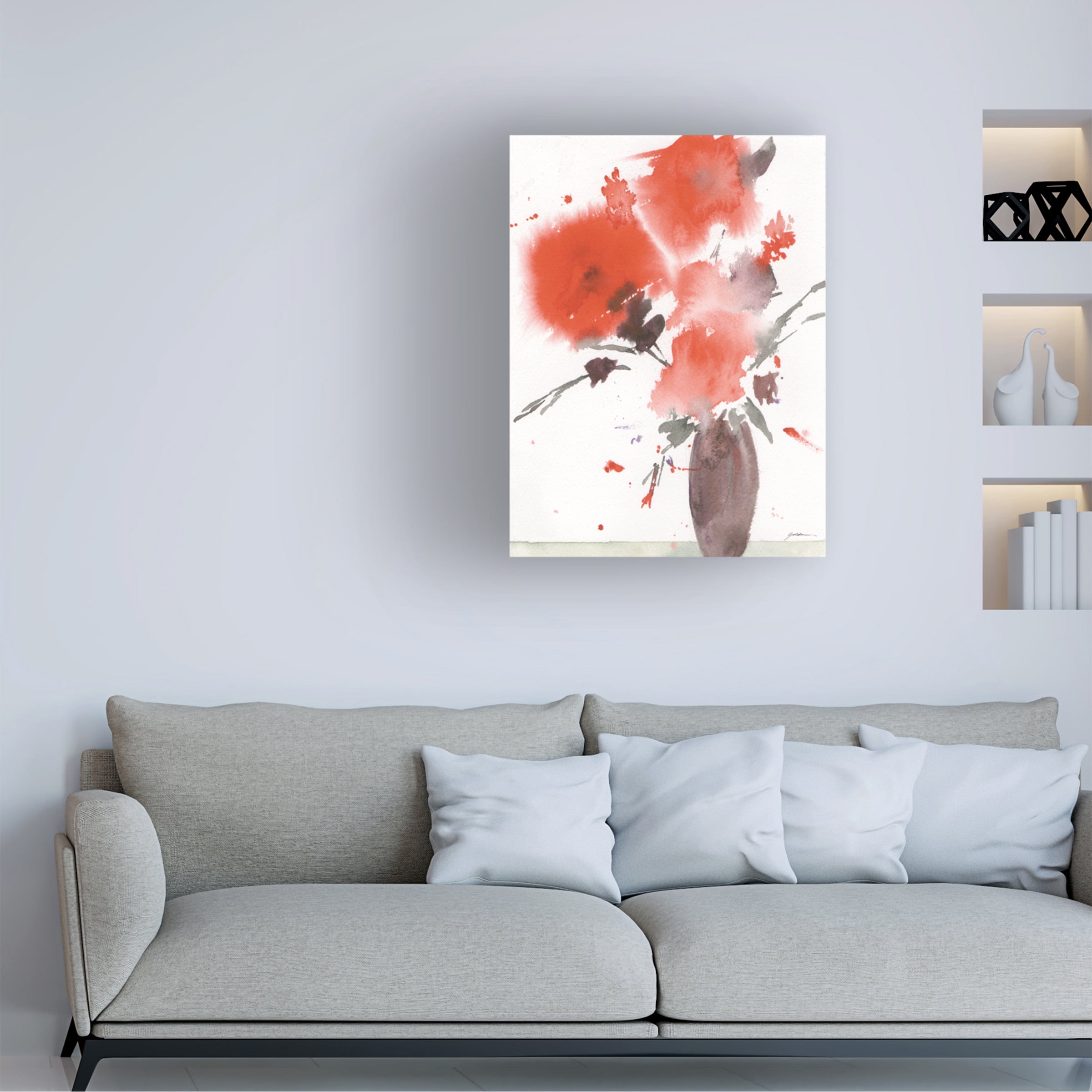 Sheila Golden 'Carmines and Coral 2' Canvas Art