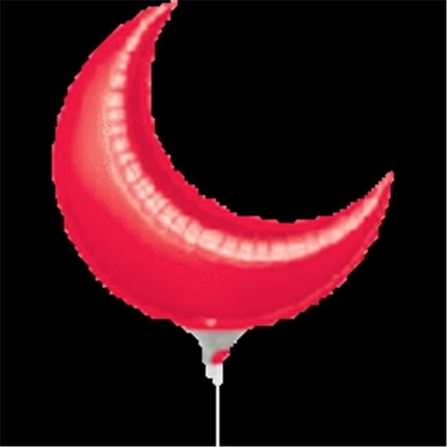 Red 17 Anagram International Crescent Foil-Flat-Balloon