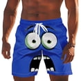 thumbnail image 4 of XIAONU Mens Funny Cartoon Print Shorts Loose Fit Above Knee Drawstring Swim Trunks Lightweight Trendy Beach Shorts, 4 of 4