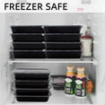thumbnail image 4 of [ 16oz 50 set ] Ganfaner Disposable Food Meal Prep Container Box w/ Lid, BPA Free Black Plastic Storage Container Box To Go Leftover, Microwave Freezer Safe, 4 of 6