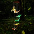 thumbnail image 5 of GLUAAE Solar Butterfly Wind Chime-Color-Changing LED Outdoor Decor with 6 Butterflies，for Home, Party, Festival Decor, Night Garden Decoration, 5 of 8