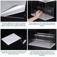 thumbnail image 2 of Caja de exhibición de acrílico transparente Uxcell con luz LED, 2 niveles, cajas a prueba de polvo para coleccionables (12.6x7.09x10.43) negra, 2 of 7