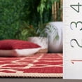 thumbnail image 6 of SAFAVIEH Courtyard Carol Geometric Indoor/Outdoor Area Rug, 7'10" x 7'10" Square, Red/Beige, 6 of 12