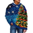 thumbnail image 2 of Elvqul Sweater for Men Christmas Shirts Knit Blue Christmas Tree Pullover Mens Sweater Casual, 2 of 5
