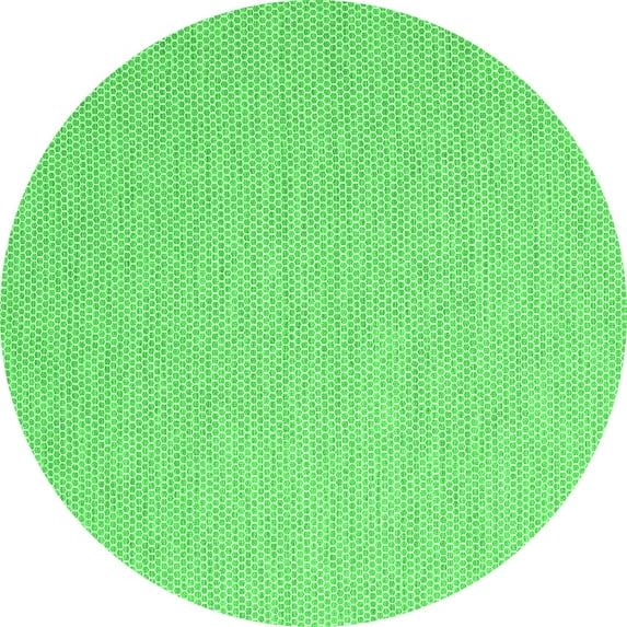 Ahgly Company Indoor Round Abstract Green Contemporary Area Rugs, 3' Round