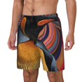 thumbnail image 1 of Fotbe Abstract Pattern Penguin Traje de Baño para Hombre – Shorts de Natación de Secado Rápido con Forro y Bolsillos-Large, 1 of 6
