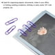 thumbnail image 5 of Uxcell 200 Pcs Clip de Gemas de Metal Tamaño Pequeño Recubierto de Vinilo para Prevenir el Desgarro de Páginas 28 x 8 mm Púrpura, 5 of 6