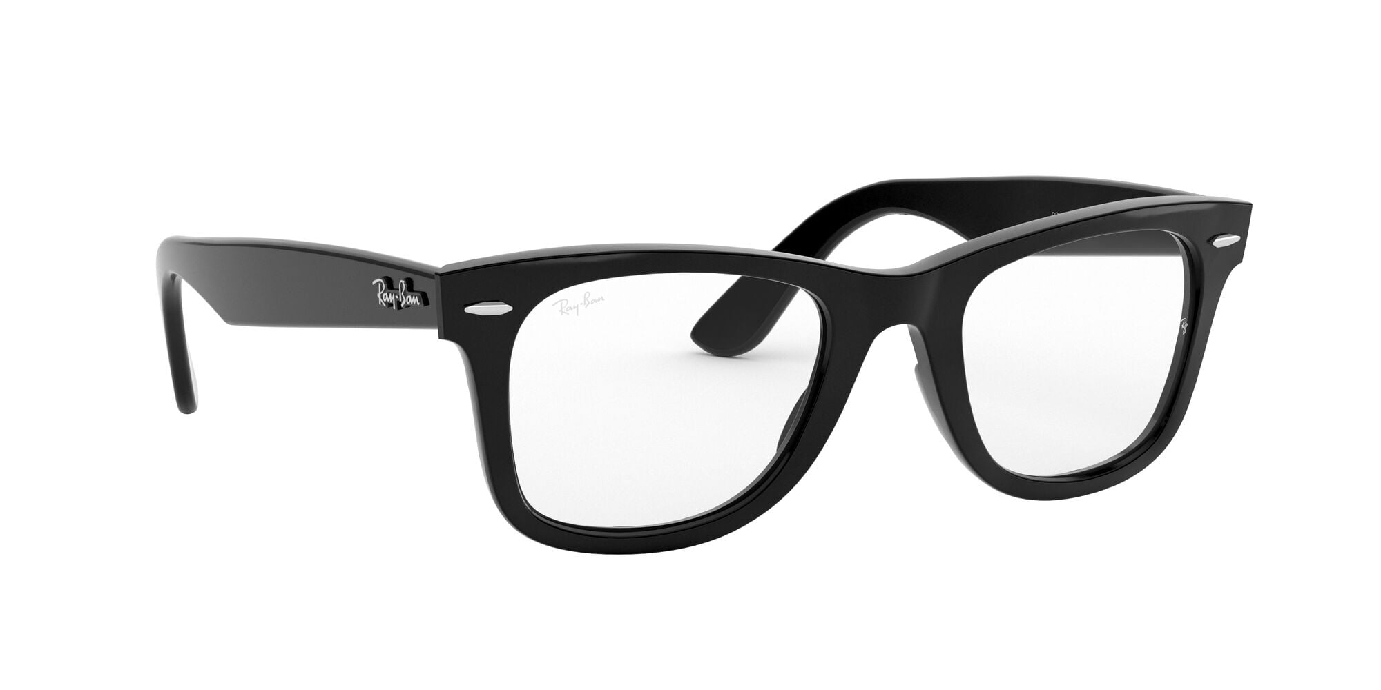 Ray-Ban Unisex Size 50 Square Wayfarer Ease Eyeglasses, Black/Demo Lens