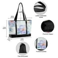 thumbnail image 2 of FORMRS Canvas Laptop Tote Bag for Women with 15.6" Computer Compartments Shoulder Handbag, Pastel Flower Pattern, 2 of 7