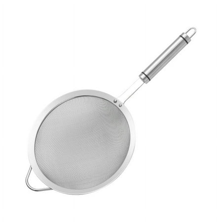 

2pcs Stainless Steel Strainer Fine Mesh Strainer Soybean Milk Strainer Flour Strainers