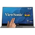 thumbnail image 1 of Viewsonic 15.6 Inch 1080p Ultra Portable Monitor with Touchscreen, 2 Way Powered 60W USB C, Eye Care, Dual Speakers, Frameless Design and Built in Stand with Cover, 1 of 7