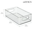 mDesign Small Plastic Baby Nursery Storage Organizer Bin with Handles