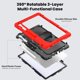 thumbnail image 3 of Funda para Samsung Galaxy Tab S10 FE+ Plus de 13,1 pulgadas modelo 2025 (X620/X626B), funda protectora resistente a prueba de golpes con protector de pantalla, soporte giratorio de 360°,correa de mano, 3 of 9