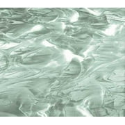 OCEANSIDE STAINED/FUSING GLASS SHEETS - SEA GREEN/WHITE WISPY FUSIBLE (Large 12" x 16")
