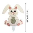 thumbnail image 3 of WYanRUI Outdoor Wooden Rabbit Easter Decoration - Spring Garden & Yard Stake for Home Exterior, Front Door, Porch & Backyard Festive Decor，A - 45x30x1cm, 3 of 5