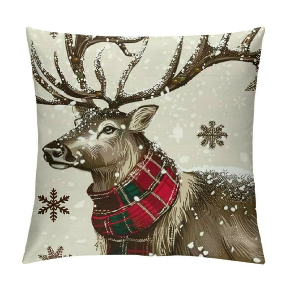 PHYHOO Christmas Buffalo Plaid Throw Pillow Cover,Winter Holiday Cushion Case Decoration for Sofa Couch