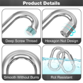 thumbnail image 3 of M6-20Pcs Quick Links Chain Connectors, 1/4In Galvanized Chain Locking Carabiners Hooks, 620LBS Heavy Duty Thread Clips, 3 of 6