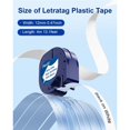 thumbnail image 3 of Split-backing Durable Label Tape Replacement for DYMO LetraTag LT-100T LT-100H LT-110T QX50, 3 of 6