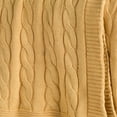 thumbnail image 2 of Rizzy Home Cable Knit Sweater Throw, 50" x 60", Yellow, 2 of 2