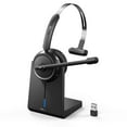 thumbnail image 1 of Auriculares inalámbricos LEVN 5.2 para call center con micrófono, color negro, 1 of 7