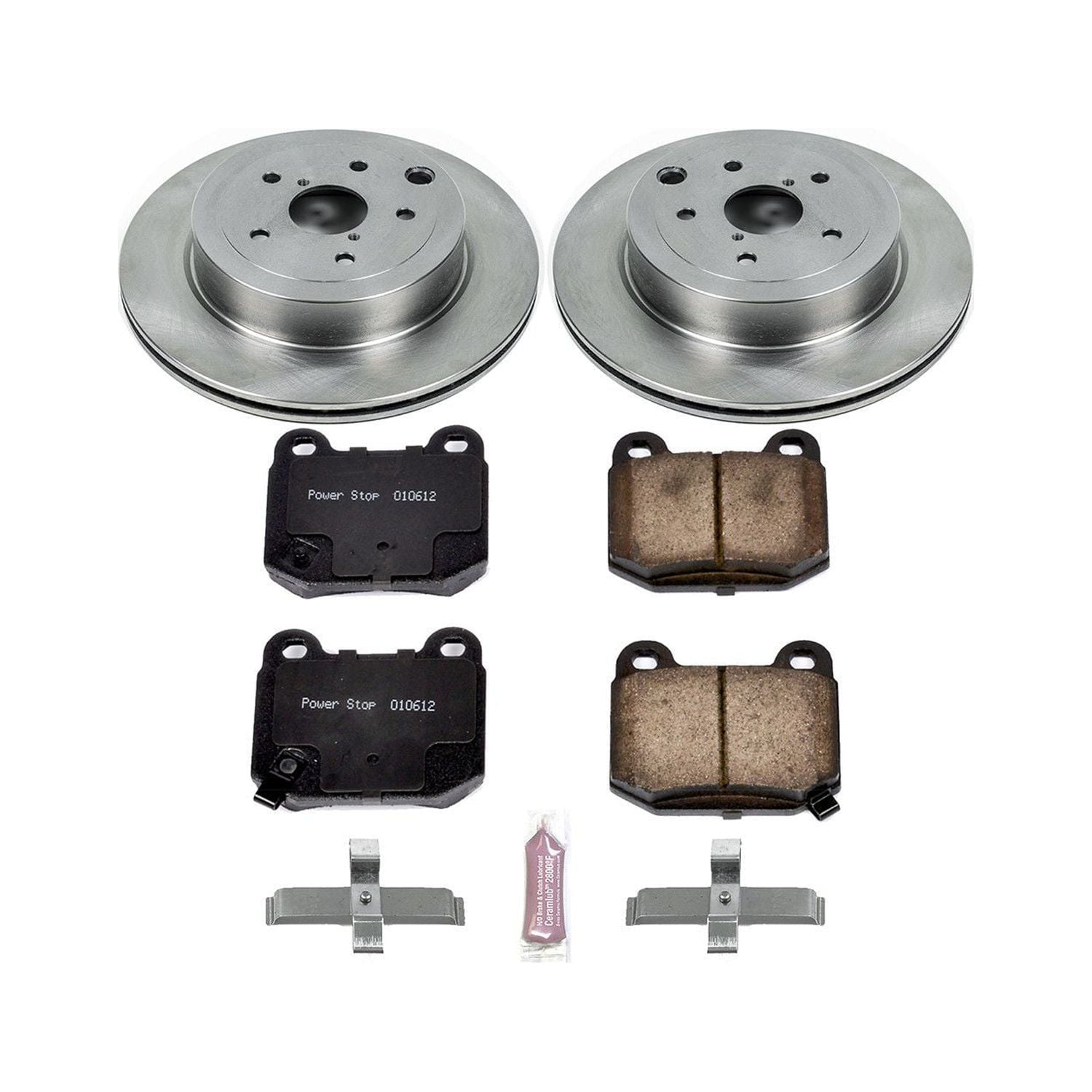 Power Stop Rear Stock Replacement Brake Pad and Rotor Kit KOE5305