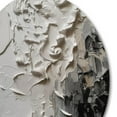 thumbnail image 3 of Designart "Tranquility Unleashed White and Black IV" Abstract Marble Metal Round Wall Art, 3 of 5