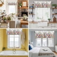 thumbnail image 5 of Colorful Flower Valance Curtain Floral Farmhouse Country Garden Window Valances Rod Pocket Short Curtains Window Treatments for Kitchen Bedroom Bathroom Laundry 56" x 16", 5 of 9