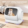thumbnail image 4 of RoboTail XXXL Self-Cleaning Cat Litter Box 106L, Smart APP Control, Anti-Pinch & Low Entrance, 24-Month Warranty for Multiple Cats, 4 of 8