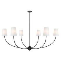 Z-Lite 3040-62 Shannon 6 Light 62" Wide Chandelier - Black