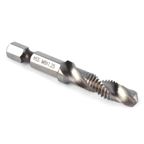Taladro cónico, M8 HSS Taladro cónico hexagonal de 1/4" Brocas para grifo con mango hexagonal Elegantes y modernas