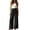 02-Black, variant on Women's Drawstring Loose Fit Wide Leg Pants High Waist Polka Dot Printed Casual Trousers with Side Pockets L