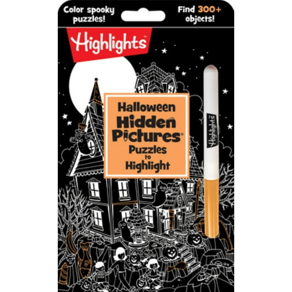 Halloween Hidden Pictures Puzzles to Highlight: Halloween Kids Book with over 300 Hidden Objects to Seek and Find in Spooky White-On-Black Puzzles with Neon Highlighter (Paperback)