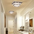 thumbnail image 3 of FRIXCHUR Mini Chandelier LED Crystal Ceiling Light 2 Layers Flush Mount Ceiling Light Modern Chandelier Lighting for Hallway Staircase Kitchen Bathroom (Dimmable), 3 of 6