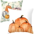 thumbnail image 1 of Halloween Pumpkin Short Plush Pillowcase Home Decor 2 Pieces, 1 of 5