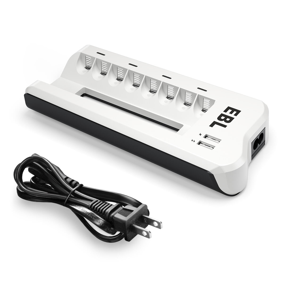 EBL Rechargeable AA Batteries (8-Pack) 2800mAh Double a Batteries with 8 Bay Battery Charger