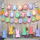 thumbnail image 3 of Pancarta de Pascua, decoración colgante de Pascua, pancarta de conejito de Pascua, pancarta de huevo de Pascua Estilo B, 3 of 8