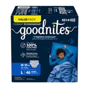 Goodnites Boys Nightime Bedwetting Underwear, L (68-95 lbs), 46 Count (Select for More)