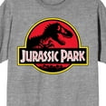 thumbnail image 2 of Jurassic Park Logo on Athletic Heather Short Sleeve Adult T-Shirt-XS, 2 of 4