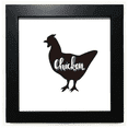 thumbnail image 1 of Chicken Black And White Animal Black Square Frame Picture Wall Tabletop, 1 of 3