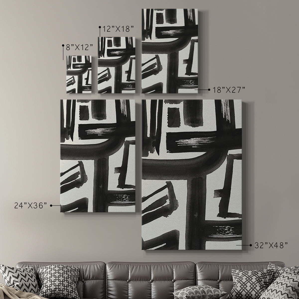 Inkwell Intersect II Premium Gallery Wrapped Canvas - Ready to Hang
