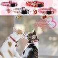 thumbnail image 4 of Vehomy 4 Pack Valentine's Day Kitten Collars Cat with Bells Kitten Breakaway Collar with Charming Pendants Pet Adjustable Collars with Red Lips Love Bow for Cats Kitten Small Dogs, 4 of 6