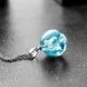 thumbnail image 5 of Collar De Clima Resina Transparente Bola Redonda/Collar Con Colgante De Luna Mujeres Cielo Azul Nubes Blancas Collar De Cadena Cateissary AP005559-00, 5 of 6