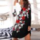 thumbnail image 2 of Vestidos Vintage Para Mujer Vestidos Estampados de Manga Larga Con Cuello Redondo Vestidos Con Botones Redondos Odeerbi ODB116405, 2 of 6