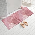 thumbnail image 2 of Pink Floral Pattern Bathroom Rugs Mat,Non Slip Microfiber Bathroom Rug,Rubber Backing,Soft Bathroom Mats for Bathroom Floor,Tub and Shower,60x24in(150x60cm), 2 of 5