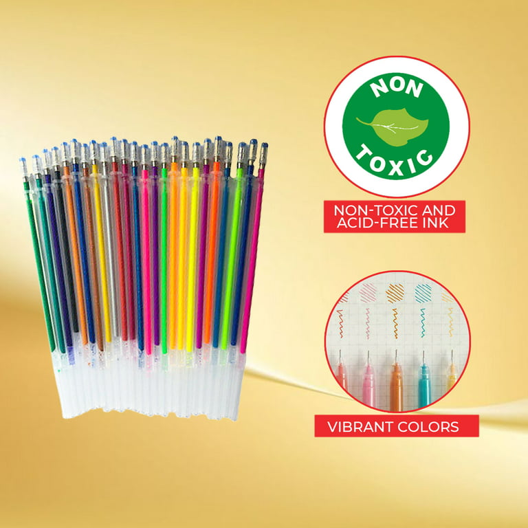 Gel Pens for Adult Coloring Books, Glitter Neon Gel Pens Set Include 60  Colors Gel Marker Pens, 60 Matching Color Refills, for Kids Drawing Gift  Card Art Crafts Doodling Scrapbooks Journaling 