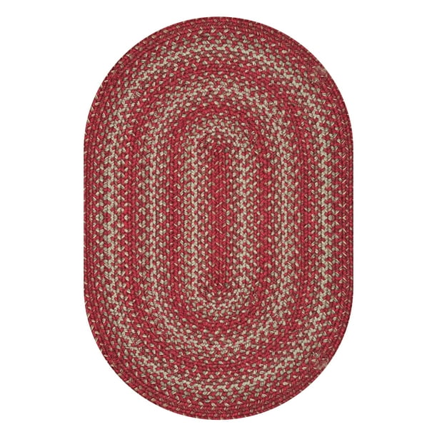 Homespice Decor 4' x 6' Rect. Black Mist Ultra Durable Braided Rug