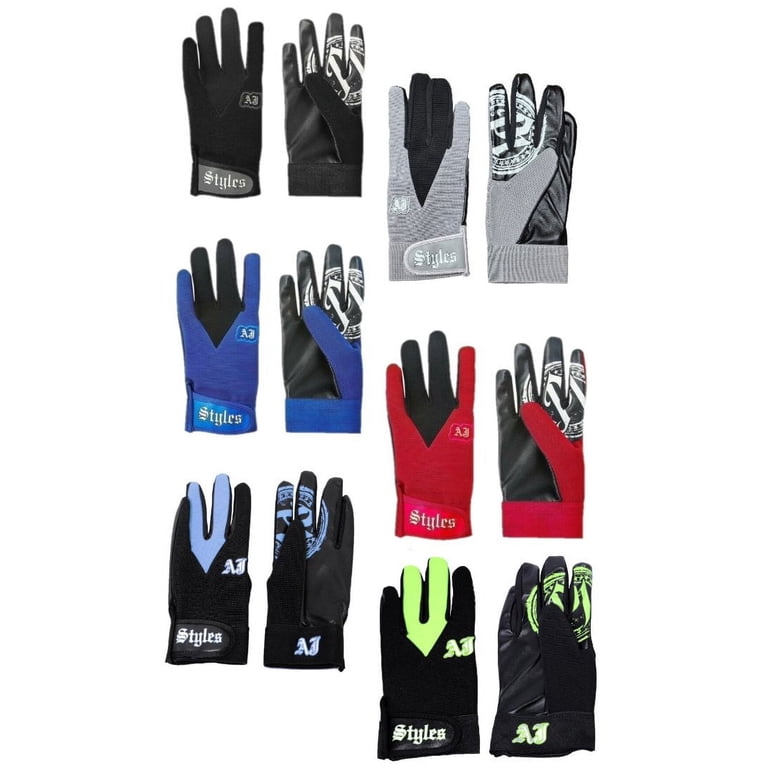 AJ Styles Blue Replica Gloves, WWE Superstar, Wrestling Fighting