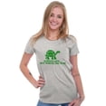 thumbnail image 3 of Always Late Worth Wait Funny Turtle Womens Fitted Plus Size Graphic Tee Brisco Brands 2X, 3 of 5